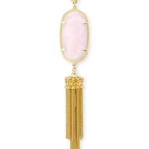 Rose Quarts Kendra Scott Rayne Necklace